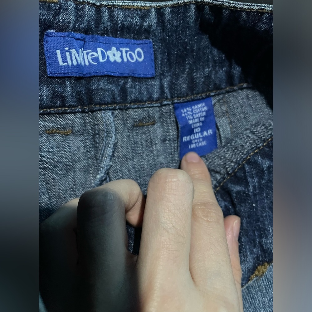Limited Too Dark Wash Denim Mini Skirt - Picture 2 of 3